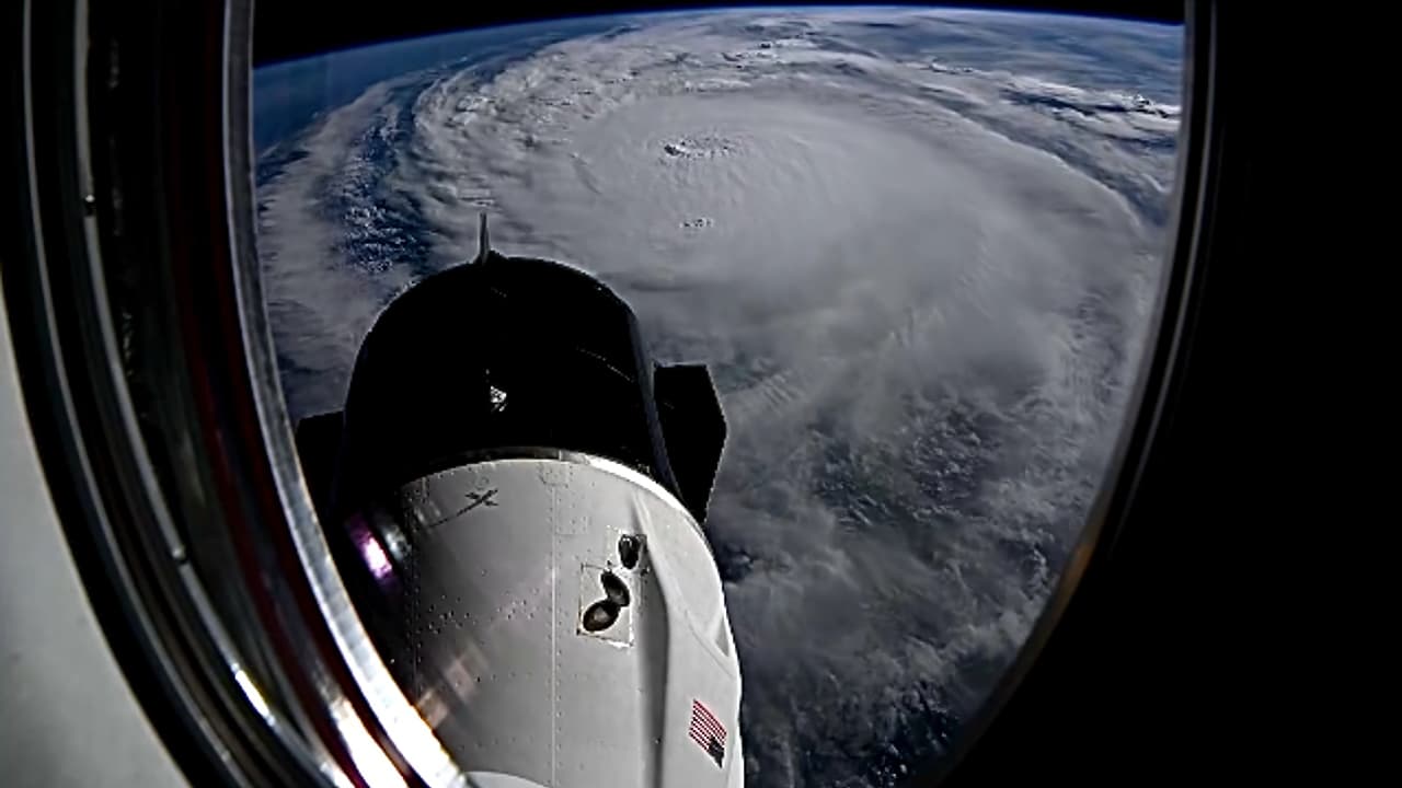 Hurricane Milton as seen from the ISS on Tuesday 8 October. Pic: NASA/Matthew Dominick